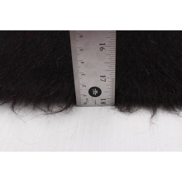 ECARPETGALLERY Flat-Weave Eden Flokati Black Wool Rug - 8'8 x 11'8