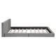 preview thumbnail 5 of 16, Queen Size Upholstered Platform Bed with Velvet Fabric, Grounded Bed & Solid Frame, Gray