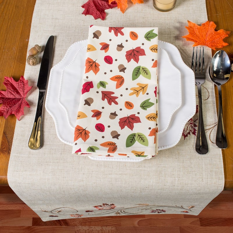 DII Embroidered Table Runner 14x108 inch