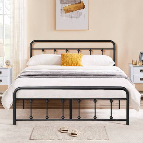 VECELO Modern Metal Platform Bed Frame,Twin/Full/Queen/King Bed