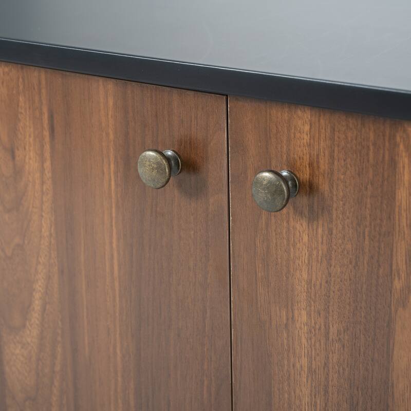 Anmytek Cat Litter Box Furniture with Hidden Plug, 3 Doors,Indoor Cat Washroom Storage Bench Side Table Cat House