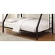 preview thumbnail 9 of 9, Black Twin XL/Queen Bunk Bed w/ Slat System & Ladder