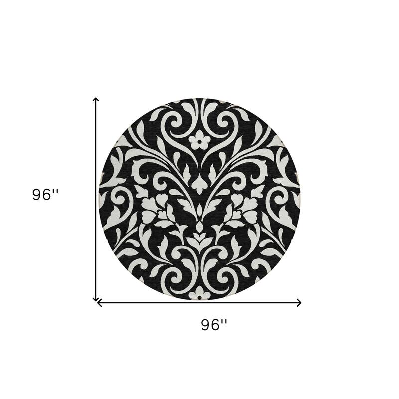HomeRoots Floral Transitional Rectangle Outdoor Rug