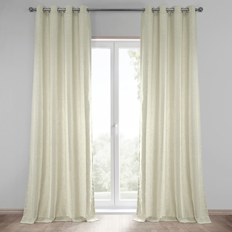 Exclusive Fabrics Heavy Faux Linen Grommet Curtain (1 Panel)