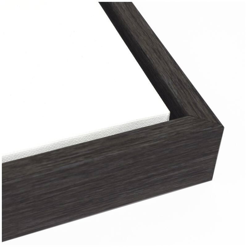 Kate and Laurel Typography White FC by Felicia Dadak Framed Canvas Wall Art Print