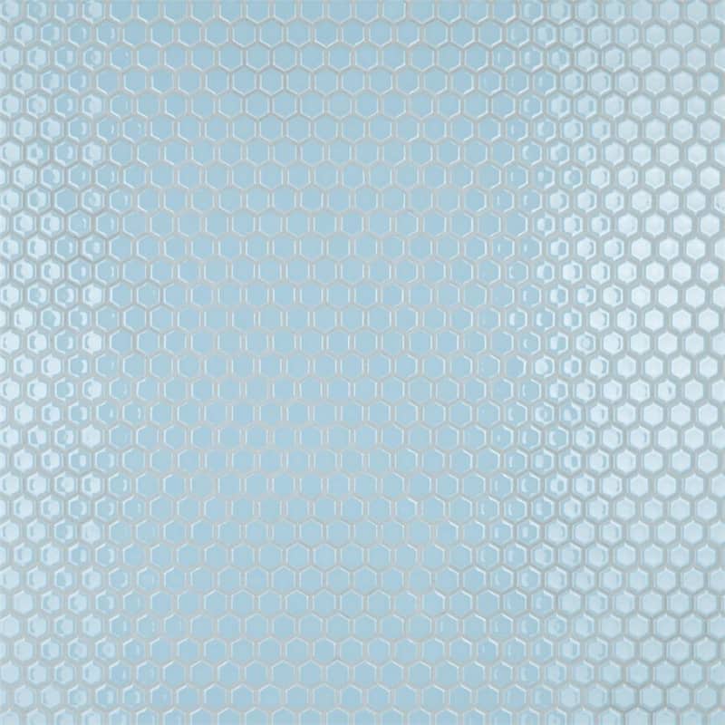 Merola Tile Hudson 1" Hex Cashmere Blue 11-7/8" x 13-1/4" Porcelain Floor and Wall Tile