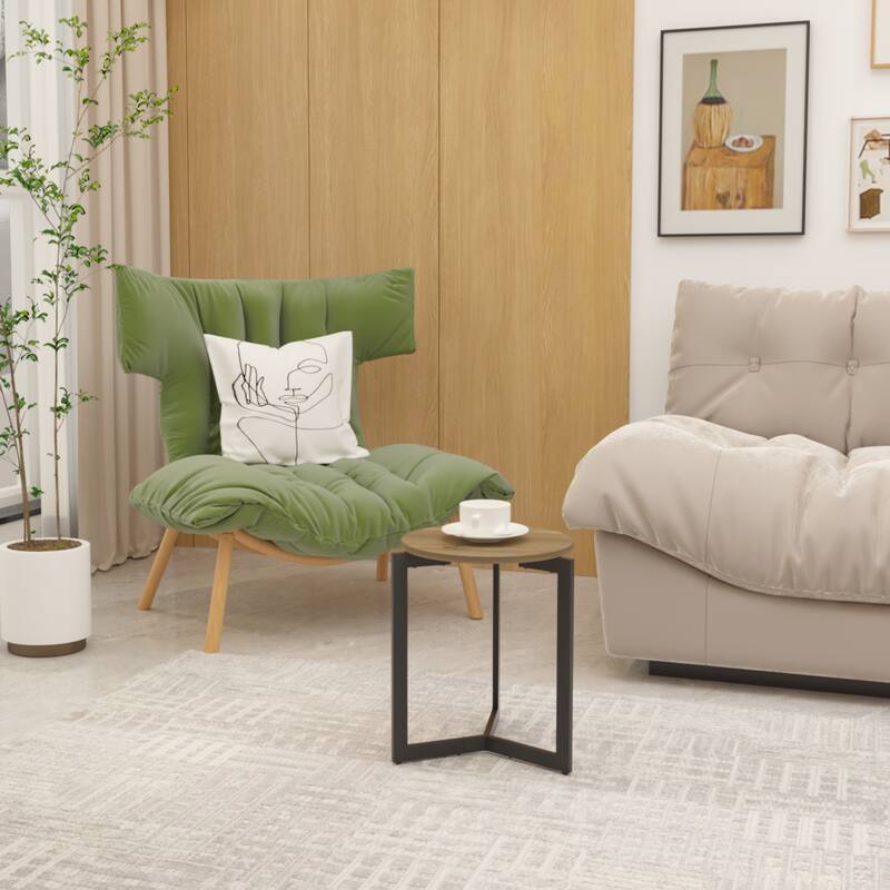 Modern Round Side Table Accent End Table Nightstand for Bedroom Living Room