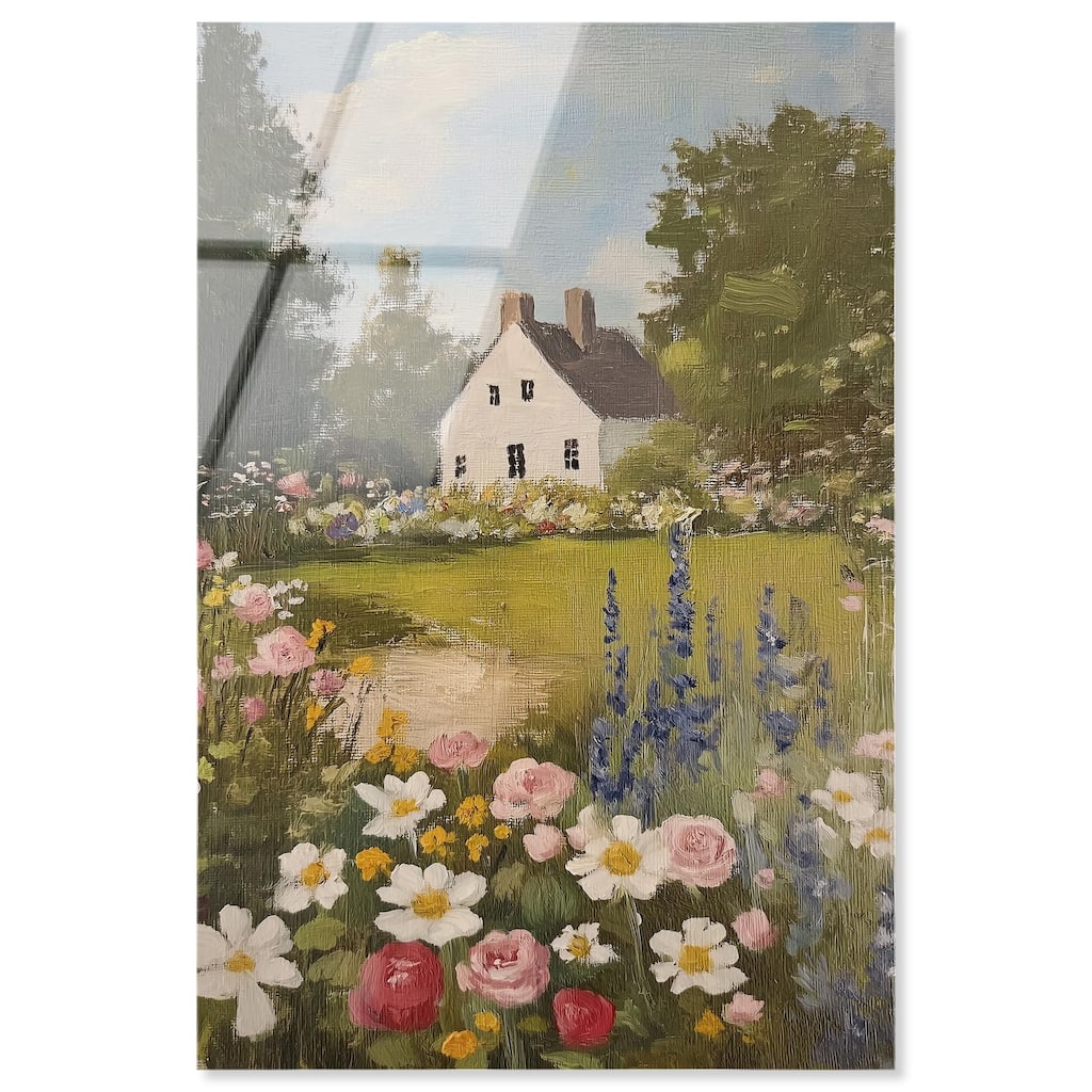 Floral Farmhouse I Acrylic by Art Remedy, Ready to Hang
