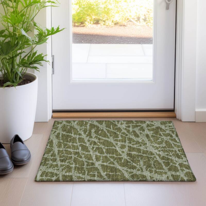 Allie Unique Abstract Weather Resistant Timeless Fusion Outdoor Rug