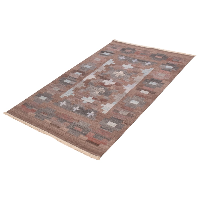 Ankara Brown Kilim 5'1" x 8'2" - 5'1 x 8'2