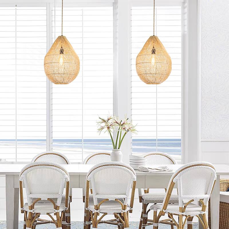 Handmade Rattan Hanging Pendant Light
