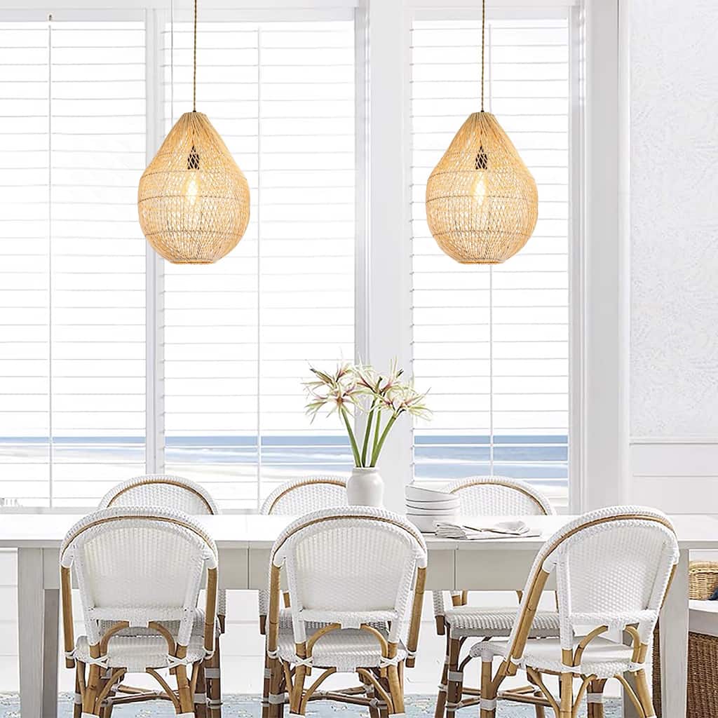 Handmade Rattan Hanging Pendant Light