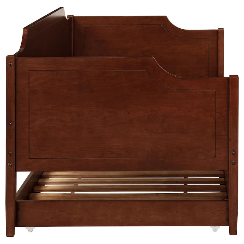 Wellston Cherry Wood Twin Daybed With Trundle