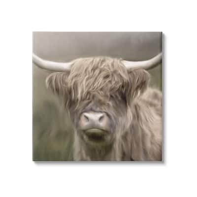 Stupell Soft Highland Cow Canvas Wall Art Design by Kim Allen
