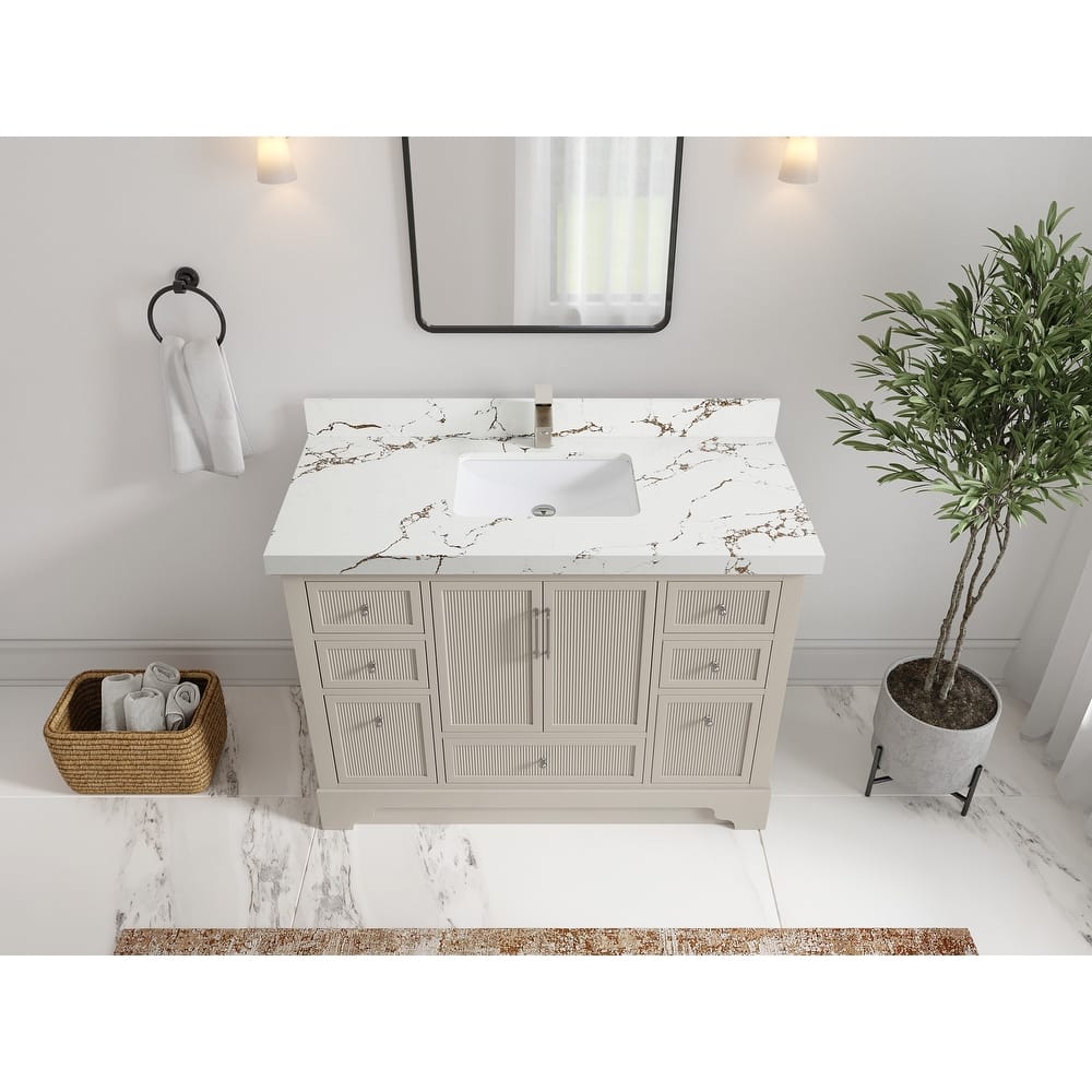 Willow Collections 48 in. W x 22 in. D Alys Single Sink Bathroom Vanity with Countertop