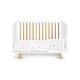 preview thumbnail 3 of 4, Modern Design White/Natural 3-in-1 Convertible Adjustable Crib