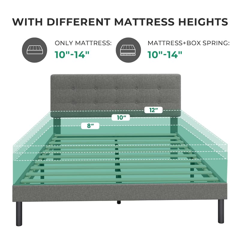 Modern Wooden Bed Frame With Headboard