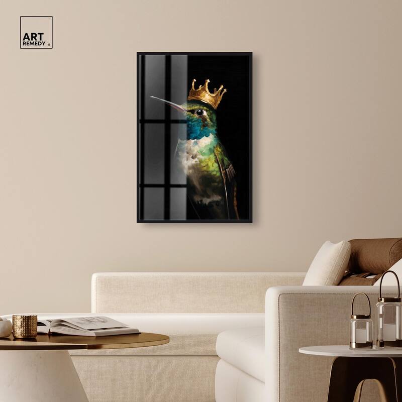 Crowned Azure Bird I Shadowbox by Art Remedy