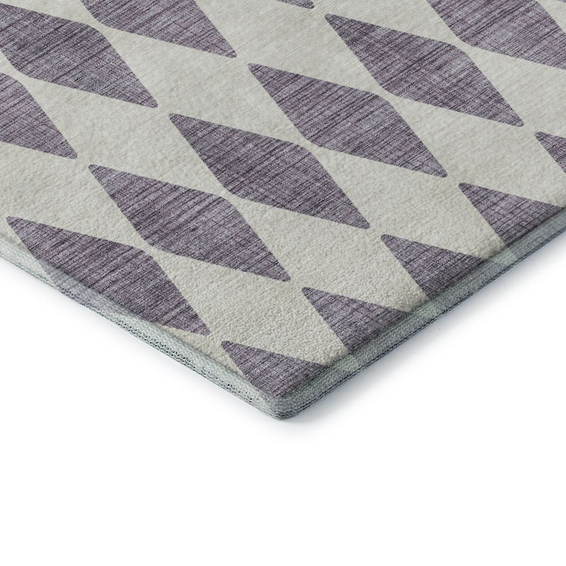 Premium Washable Super Soft Modern Diamond Mayfield Rug