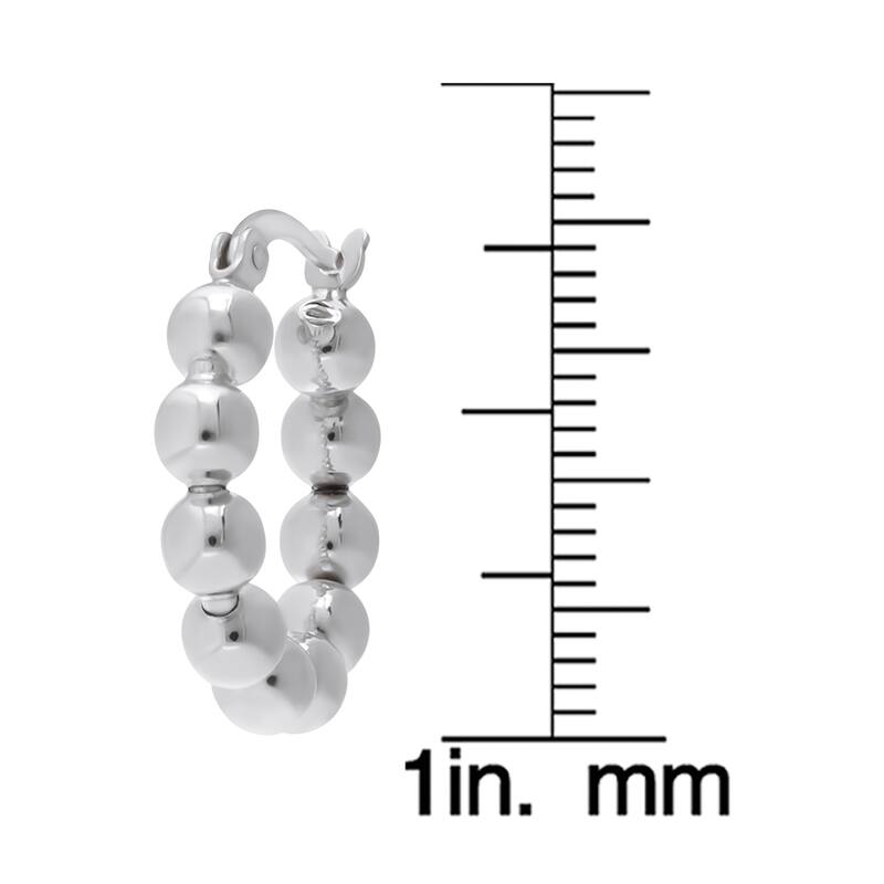 Victoria Townsend .925 Sterling Silver Bubble Small Hoop Earring