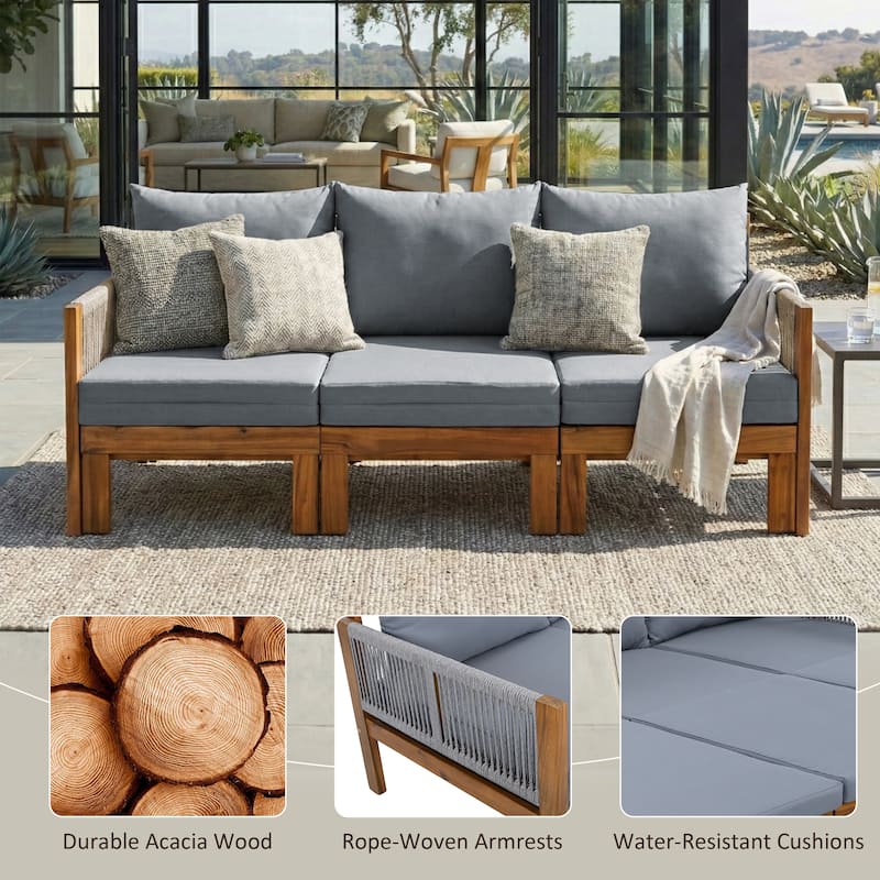 3-in-1 Outdoor Daybed & Patio Sofa with Pull-Out Sleeper by Leisure Zone