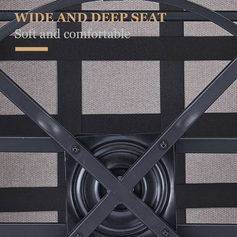 Gymojoy Outdoor Wicker Rattan Swivel Chair - Brown