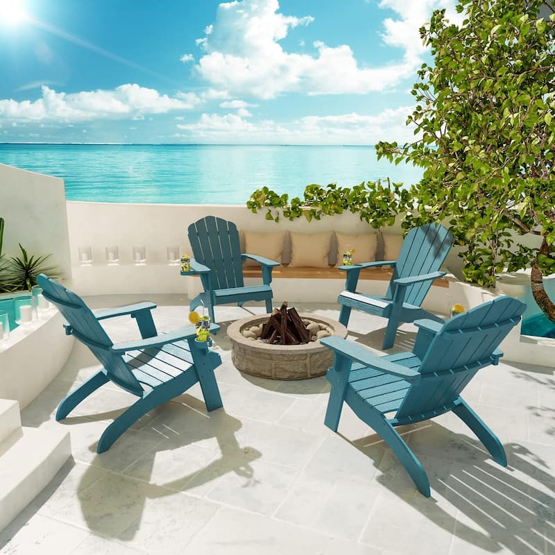 WINSOON HIPS Oversized Adirondack Chair with Cup-Holder