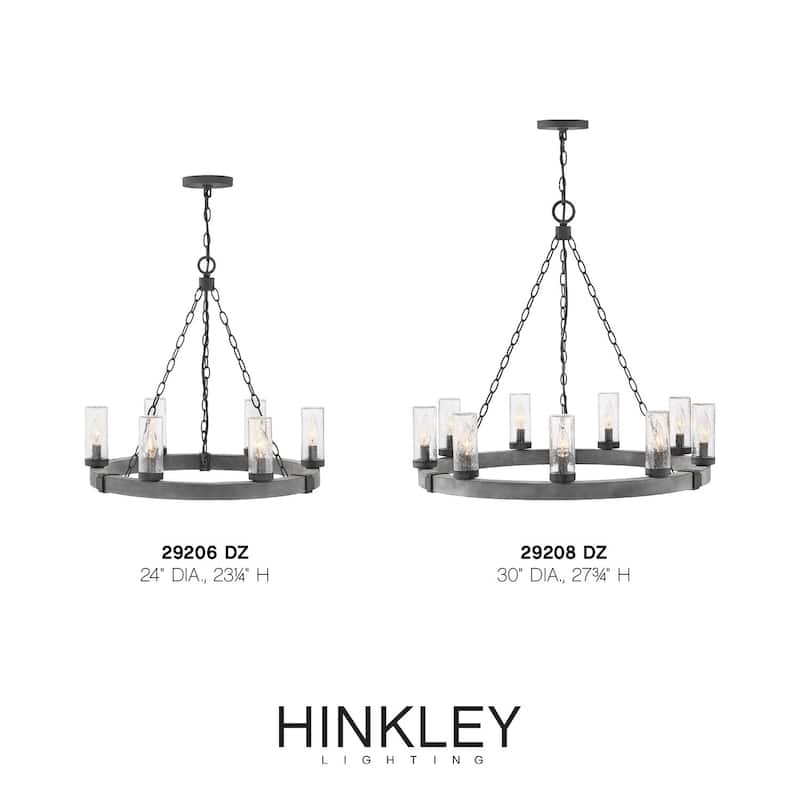 Hinkley Lighting Sawyer 120v 6 Light 24" Wide Open Air Outdoor