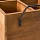 preview thumbnail 5 of 30, American Art Decor The Bourbon Bar Wood Crate Bottle Holder with Metal Handles - 7" H x 14" L x 8" D