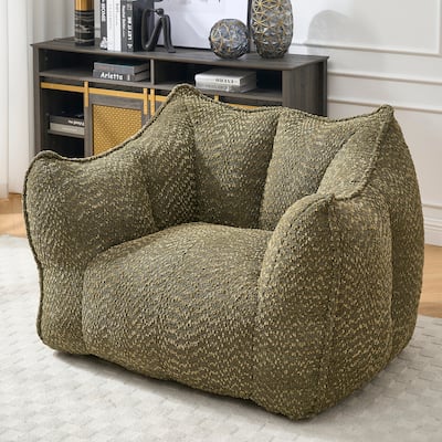 Lazy Sofa Bean Bag Chair With Highly Resilient Foam