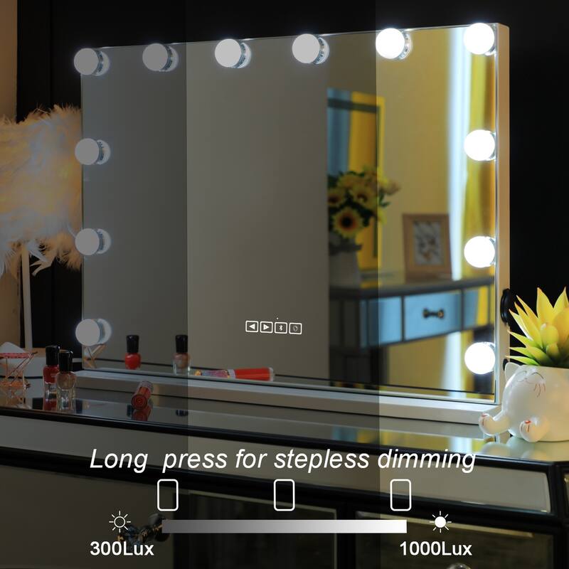 12 Bulb Glam Bluetooth Vanity Mirror