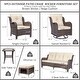 preview thumbnail 6 of 78, High Back Brown Wicker Outdoor Patio Conversation Sets with Swivel Chairs