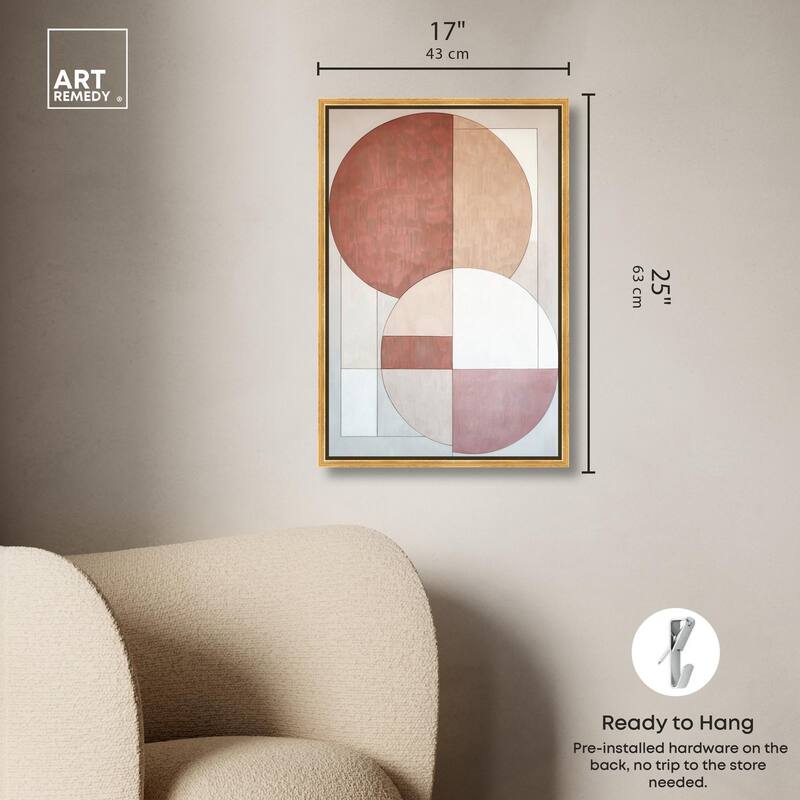 Modernist Circles I Canvas by Art Remedy