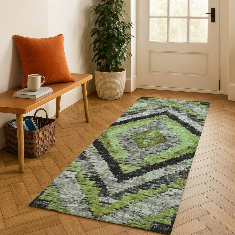 Premium Washable Super Soft Moroccan Mayfield Rug - Aloe - 2'3" x 7'6"