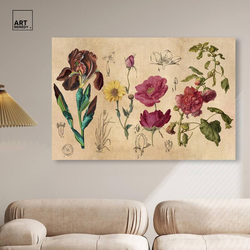 Blossoming Florals Canvas by Art Remedy, Gallery Wrapped