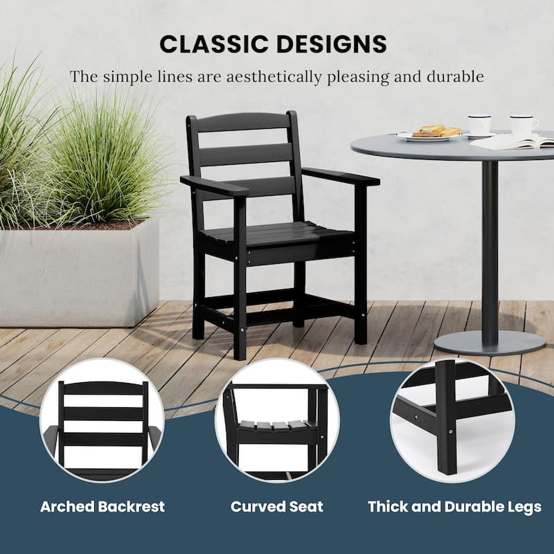 Polytrends Shoreside Patio Dining Arm Chair