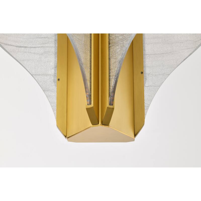 Idris LED 3 Light Pendant Vintage Brass Finish Light Guide Panels - Vintage Brass