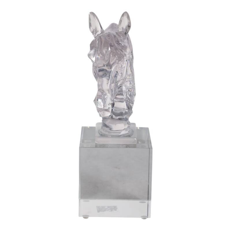 Resin Horse Sculpture with Crystal Base Figurine Accent - 10" Clear - 6" x 3.5" x 9.5"