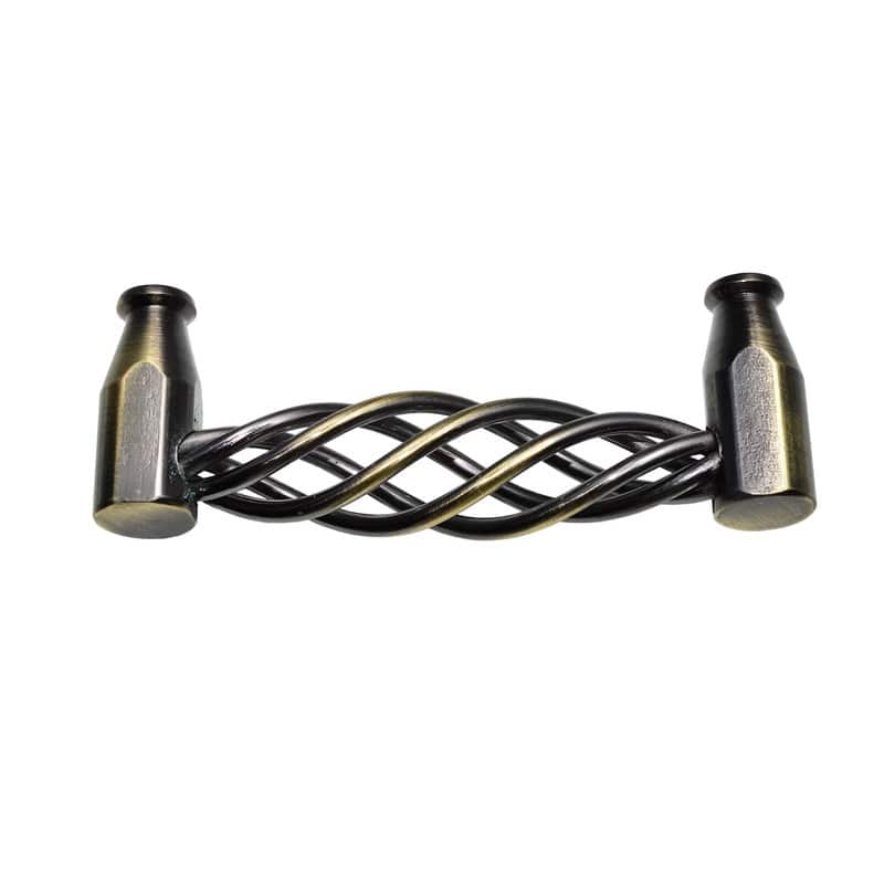 Utopia Alley Aire Pull Handle - Decorative Antique Brass Cabinet Drop Pull Handles, 3.8" Center to Center