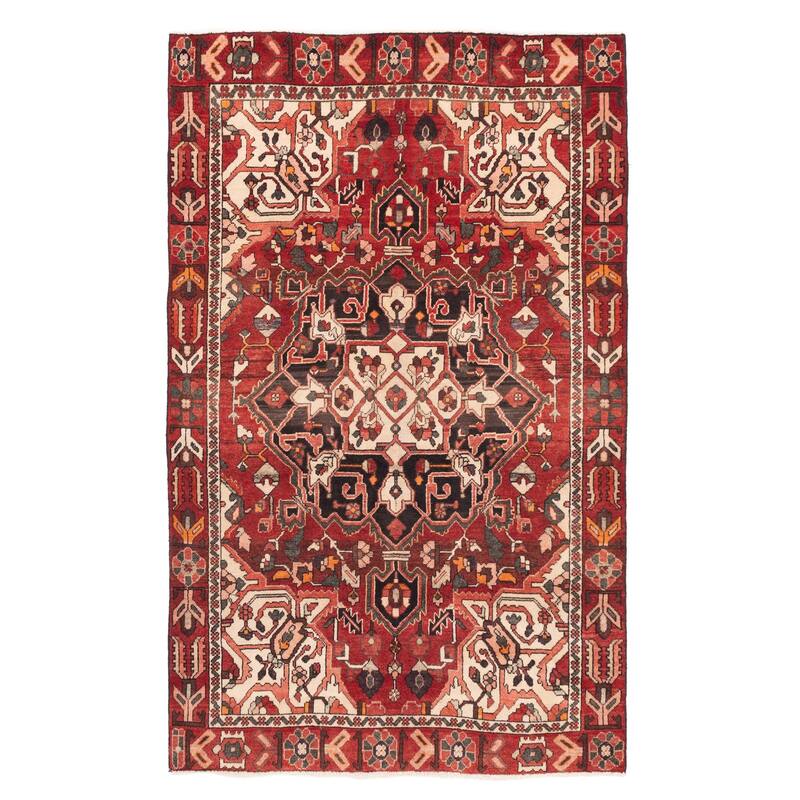 ECARPETGALLERY Hand-knotted Anadol Dark Red Wool Rug - 4'10 x 7'9