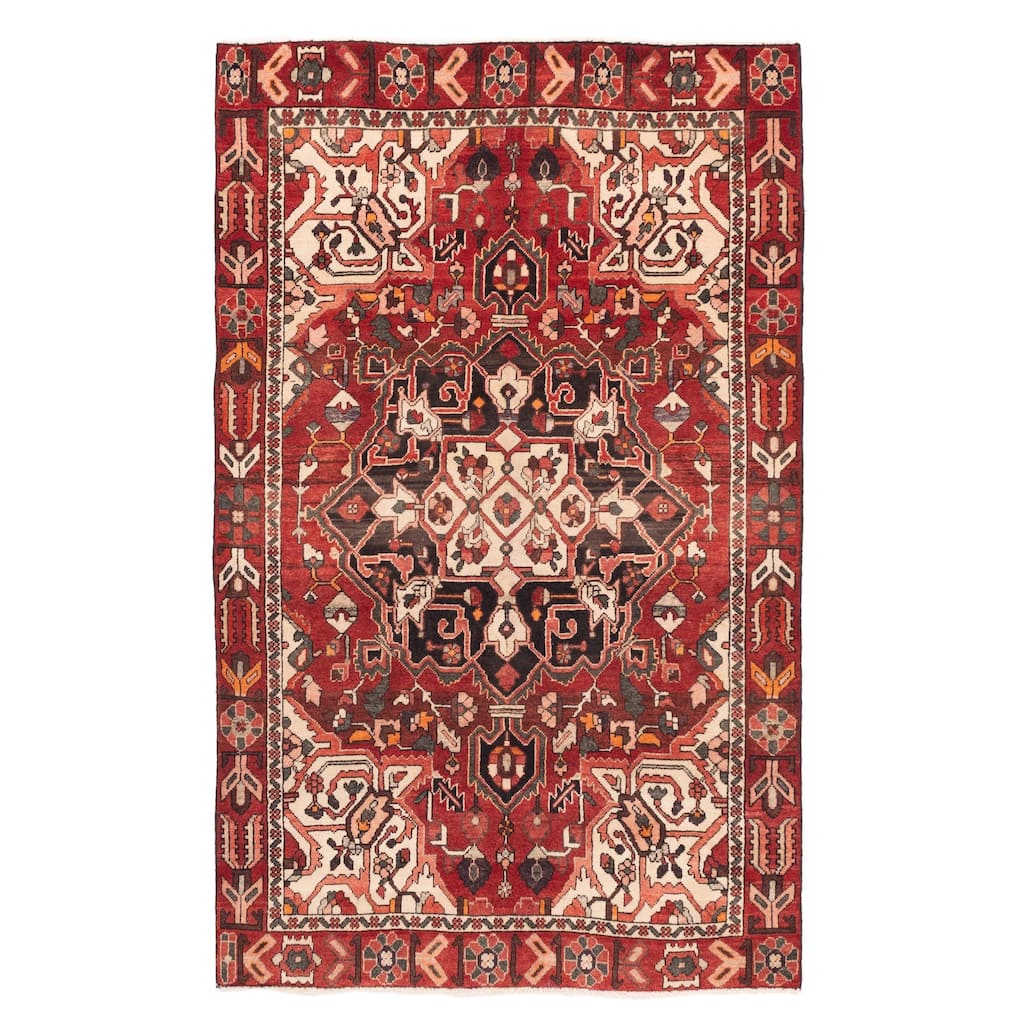 ECARPETGALLERY Hand-knotted Anadol Dark Red Wool Rug - 4'10 x 7'9
