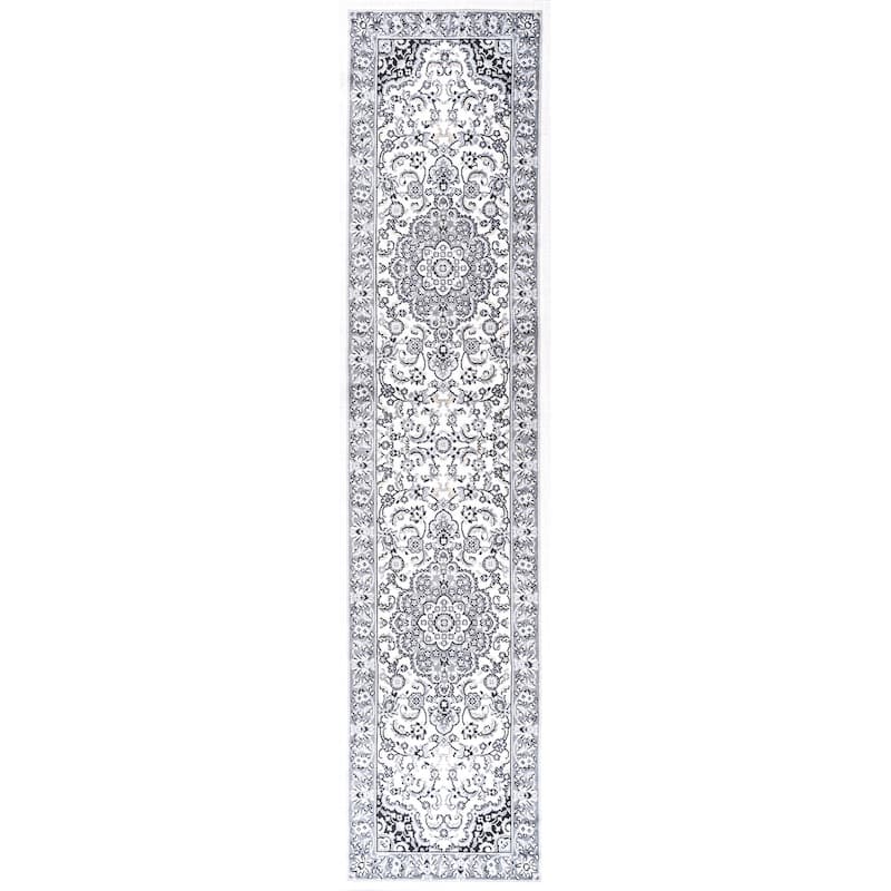 JONATHAN Y Acanthus Modern Persian Floral Area Rug - 2 X 8 - Gray/Cream