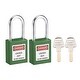 Lockout Tagout Locks 1-1/2 Inch Shackle Key Alike Safety Padlock Green ...