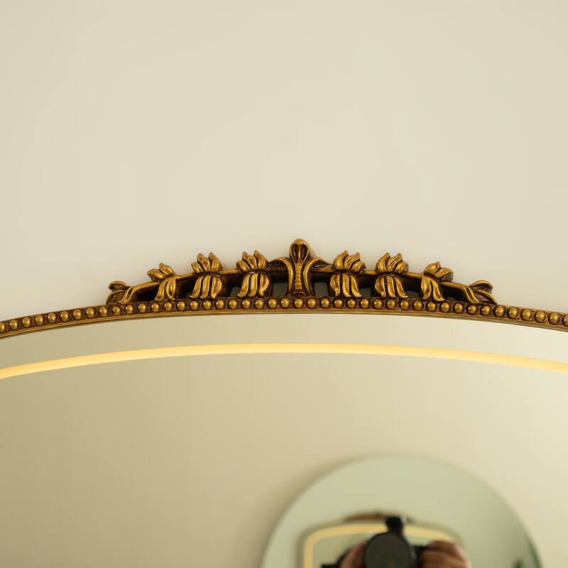 Velora Exquisite Retro Irregular PU Art Decorative Mirror - Bathroom, Bedroom, Living Room - Silver