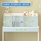 preview thumbnail 4 of 21, Solid Wood Classic Children's Desk and Chair Set, White, with Bookshelf and Drawers, Compact Multi-Storage, Safe Design
