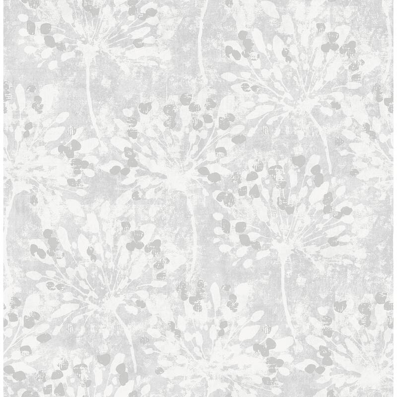 Advantage Dori Light Grey Painterly Floral Wallpaper