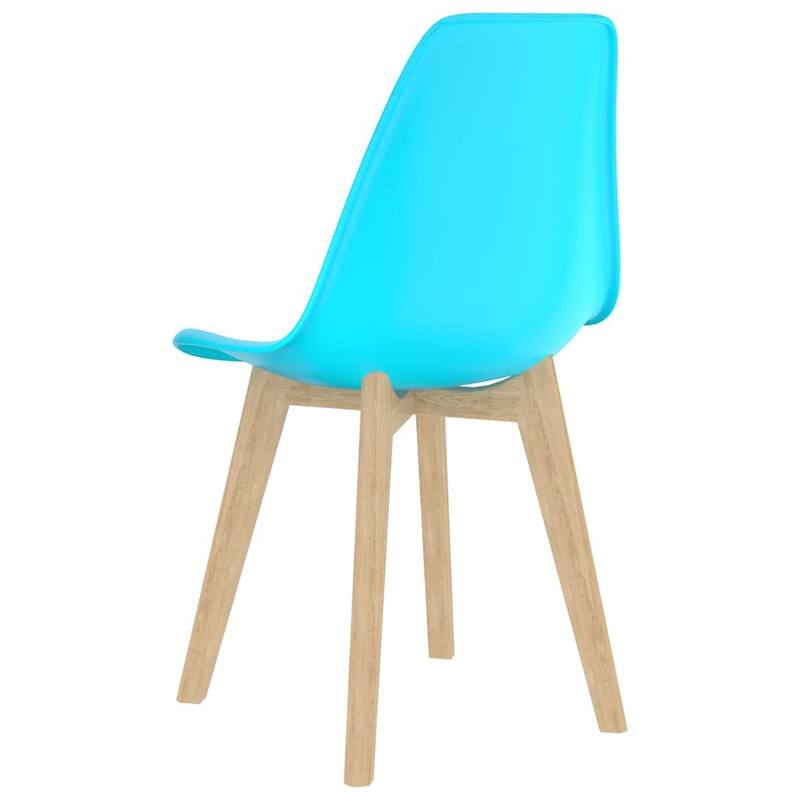 vidaXL Dining Chairs Accent Side Chair with Wooden Legs for Kitchen Plastic
