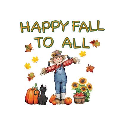 Happy Fall Scarecrow Garage Door Magnets - 20" x 13" x 0.03"