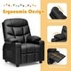 preview thumbnail 16 of 46, Costway Kids Youth Recliner Chair PU Leather w/Cup Holders & Side