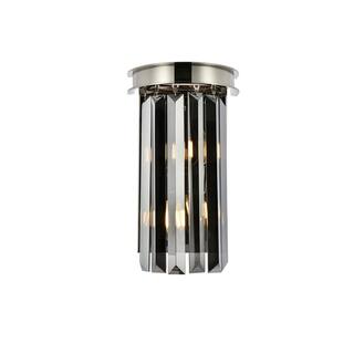 Royce Edge 2 light Polished nickel Wall Sconce